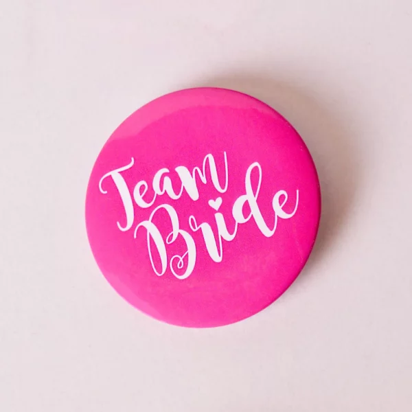 Pink Team Bride Badge