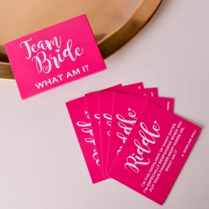 Pink Team Bride Game Cards - What Am I?