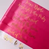 Pink Team Bride Sash Options - Close Up