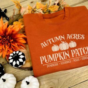 Autumn Acres Slogan Sweatshirt in Ginger Biscuit
