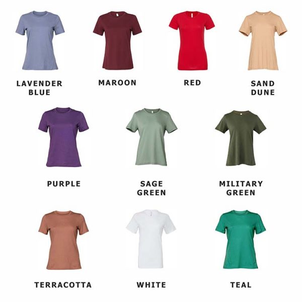 Ladies T-Shirt Size Guide 2