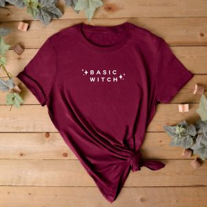 Basic Witch T-Shirt - Burgundy