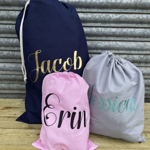 Personalised Christmas Gift Sack in Various Colours