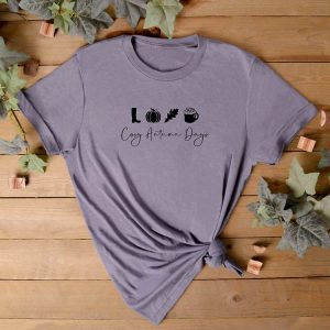 Cosy Autumn T-Shirt - Heather Purple