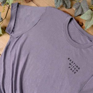 Witch T-Shirt - Resting Witch Face in Heather Purple