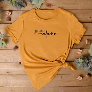 Hello Autumn T-Shirt - Mustard