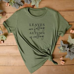 Autumn Leaves T-Shirt - Military Green