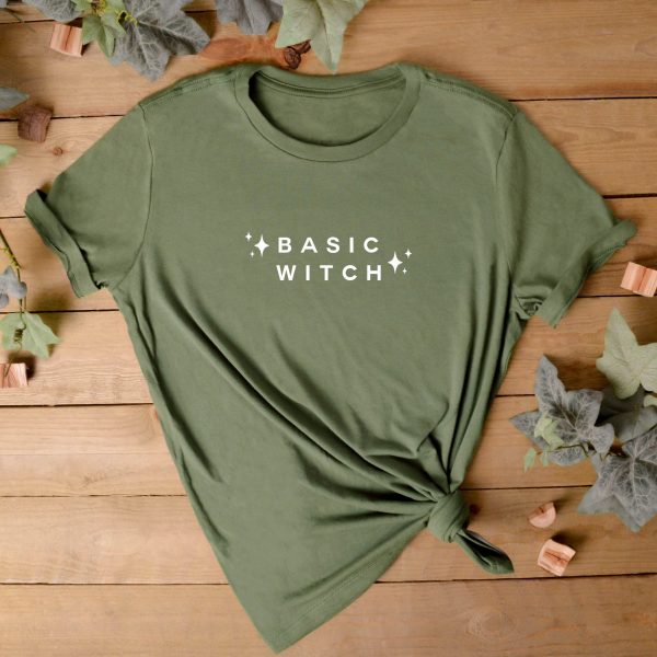 Basic Witch T-Shirt - Military Green