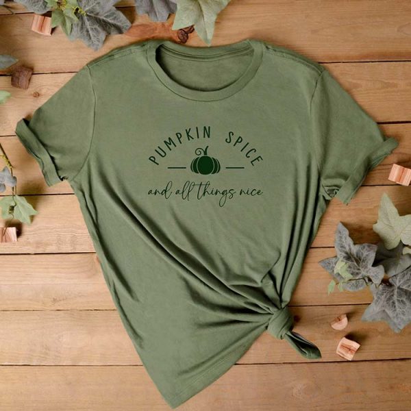 Pumpkin Spice T-Shirt - Military Green
