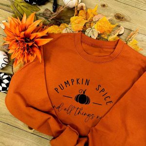 Pumpkin Spice Slogan Sweatshirt in Ginger Biscuit