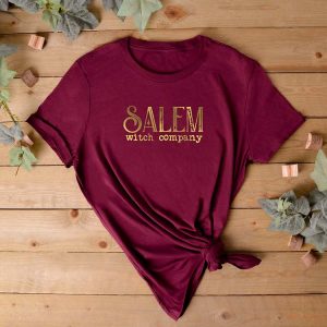 Salem Witch Graphic T-Shirt - Burgundy
