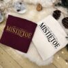 Adults Christmas Jumpers - Meet Me Under The Mistletoe in Burgundy and Vanilla Milkshake