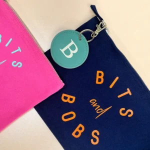 Bits and Bobs Storage Bag with Keyring - Navy Blue