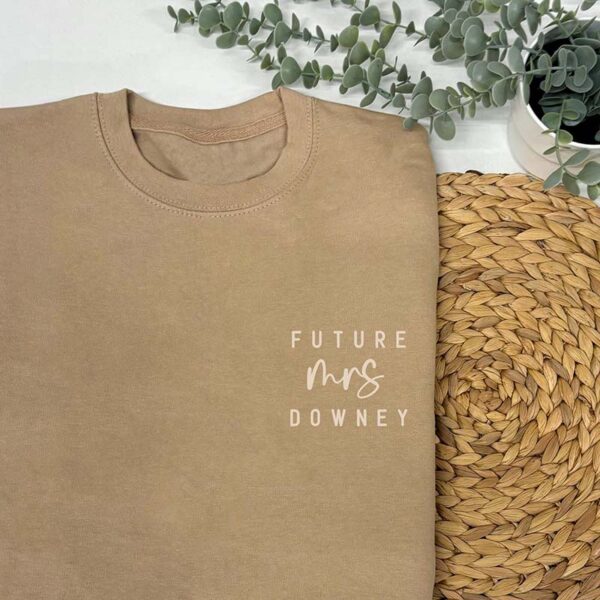Future Mrs Sweatshirt - Desert Sand and White Print