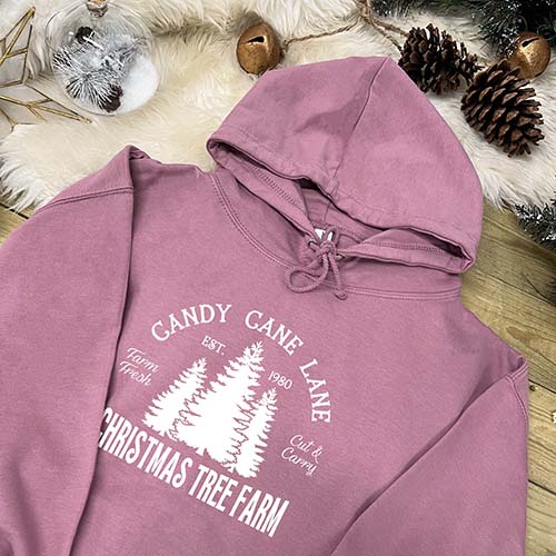 Family Christmas Hoodies - Adults in Dusty Pink