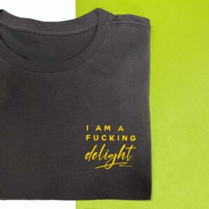 Fucking Delight T-Shirt - in Grey and Yellow