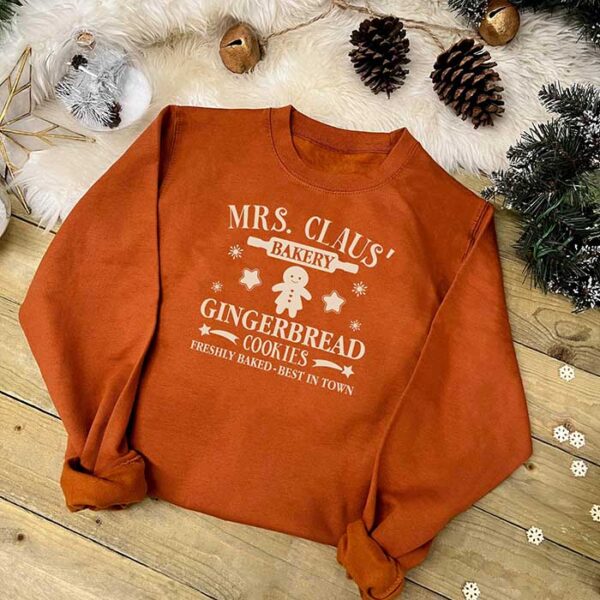 Mrs Claus Christmas Jumper - Adult Set in Ginger Biscuit