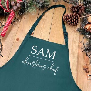 Christmas Chef Apron in Green
