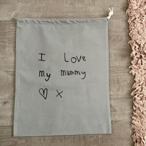 Personalised Drawstring Bag with Handwritten Message - I love my mummy