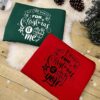 Matching Couples Christmas Sweatshirt - All I Want For Christmas Green and Red Set