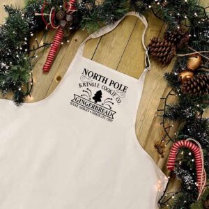 Christmas Baking Apron - Kringle Cookie Co in Natural