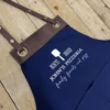 Personalised Pizza Apron in Navy and Brown