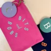 Bits and Bobs Storage Bag with Keyring - Pink