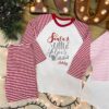 Children's Santa's Little Helper Pyjamas - Red Stripes