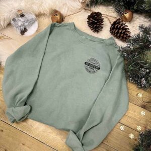 North Pole Jumper - Adults Christmas Jumper in Sage Green