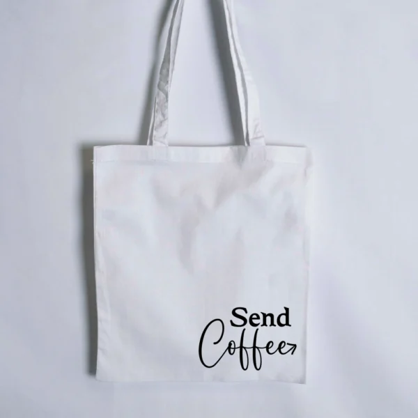 Send Coffee Tote Bag in White