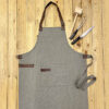 Personalised Faux Leather Apron With Name - Full Image