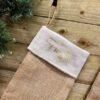 Personalised Christmas Stocking - Natural with Gold Print