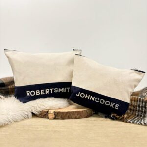 Personalised Men's Toiletry Bag - Large and Medium Sizes