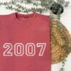 Personalised Year Sweatshirt - Birth Year Jumper in Dusty Pink 2007