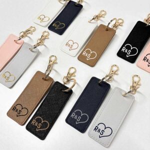 Matching Couples Keyrings Set With Custom Initials