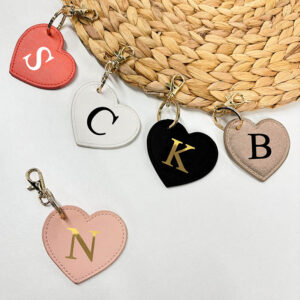 Heart Initial Keyring With Custom Letter