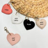 Personalised Heart Keyring Colour Swatches