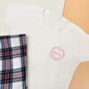 Personalised Love Heart Pyjamas With Name - White & Pink Plaid