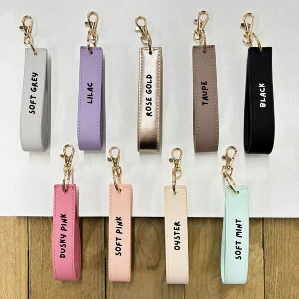 Personalised Wristlet Keyring Colour Swatches