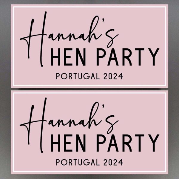 Pink Bride Tribe Personalised Hen Party Banner