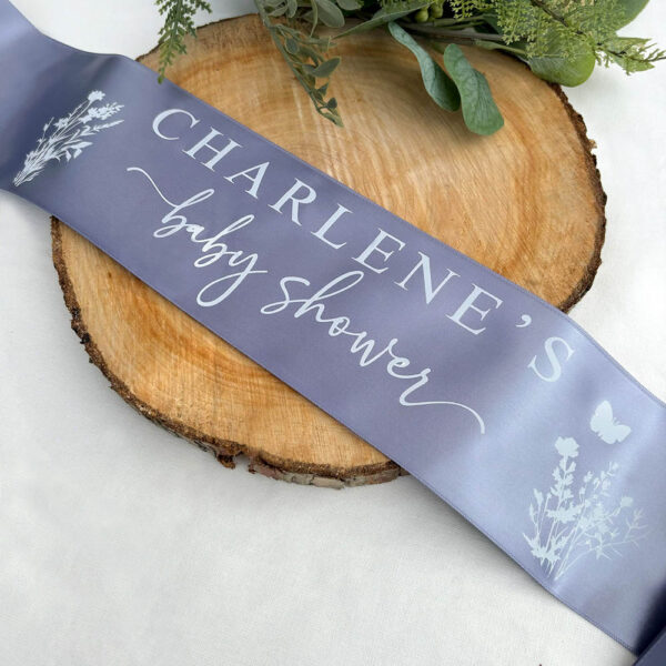 Personalised Baby Shower Sash - With Mum's Name and Custom Text