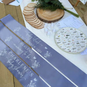 Personalised Baby Shower Sashes - Add Your Own Custom Text