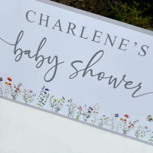 Personalised Baby Shower Banner - Add Your Own Custom Text Or Message