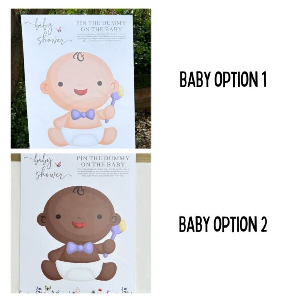 Pin The Dummy Game Baby Options