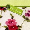 Vintage Floral Green Thank You Cards