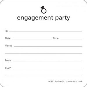 E is for Enagagment Party Invitations