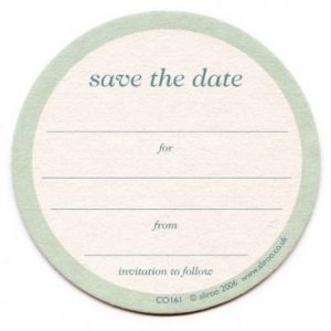 Blue Leaf Save the Date Card