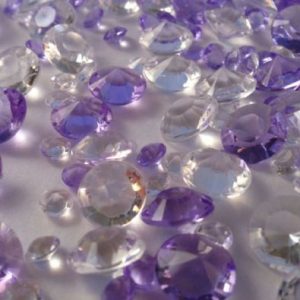 Lilac & Clear Table Crystals