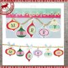 Merry Christmas Bauble Garland