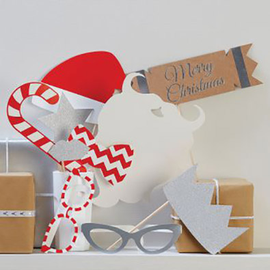 Red & Silver Christmas Photo Booth Pack
